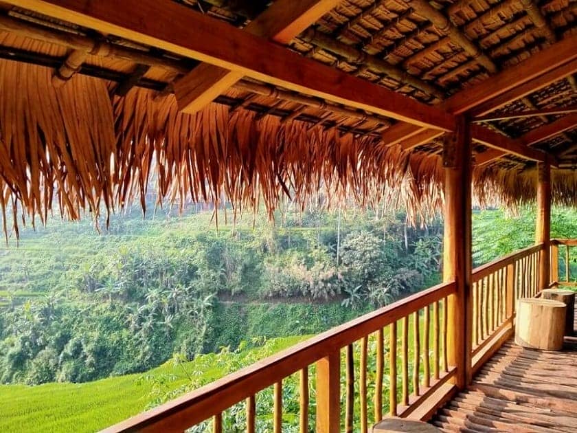 7 écolodges Pu Luong vue rizières terrasse Pu Luong Boutique Garden
