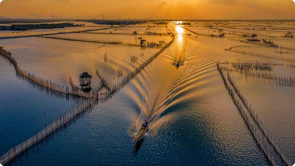 Coucher de soleil à Tam Giang
