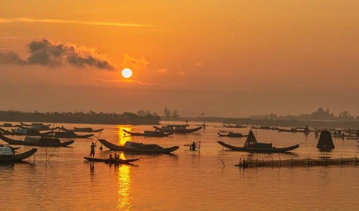 Coucher de soleil à Tam Giang