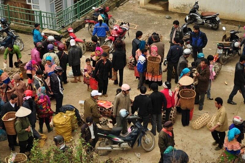 Trekking Hoang Su Phi - Chieu Lau Thi - Bac Ha marché ethnique